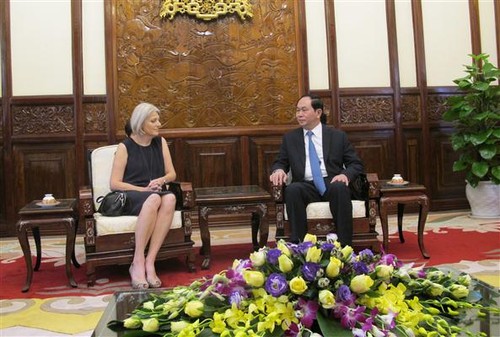 Tran Dai Quang rencontre la nouvelle ambassadrice danoise Charlotte Laursen - ảnh 1